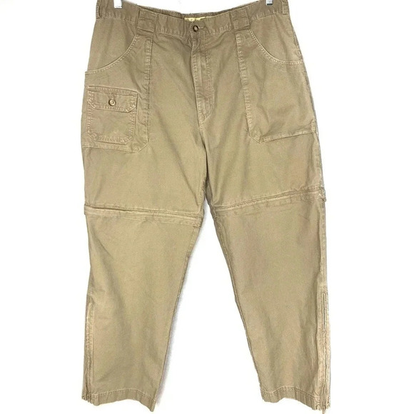 Cabela's Outdoors Men's Cargo Utility Convertible Hiking Pants Khaki Size 38X30 - Picture 1 of 12